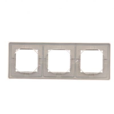 Simon Basic Standard Ramka 3-krotna do wersji bryzgoszczelnej IP44 z kompletem uszczelek satynowy BMR3B/29 KONTAKT (BMR3B/29)