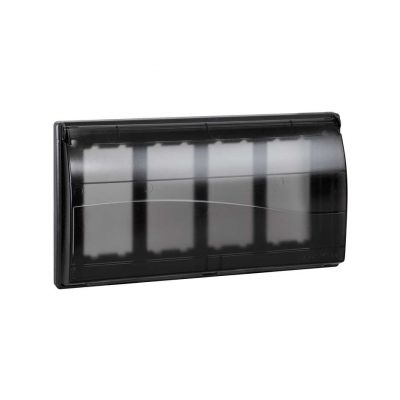 Simon Connect Ramka 4-modułowa do puszki SBM450 z pokrywą 8x K45 szary grafit SBMT402/14 KONTAKT (SBMT402/14)