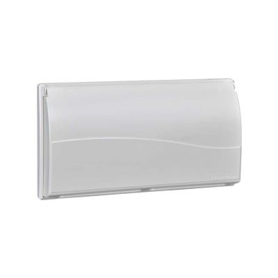 Simon Connect Ramka 4-modułowa do puszki SBM450 z pokrywą 8x K45 czysta biel SBMT402/9 KONTAKT (SBMT402/9)