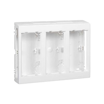 Simon Connect Obudowa natynkowa 3-modułowa 6x K45 czysta biel SBC350/9 KONTAKT (SBC350/9)
