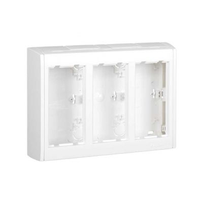 Simon Connect Obudowa natynkowa 3-modułowa z pokrywami bocznymi 6x K45 czysta biel SBC300/9 KONTAKT (SBC300/9)
