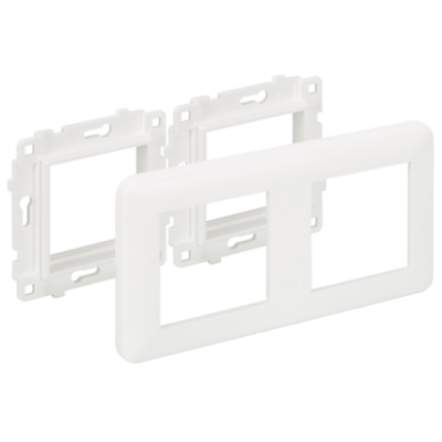 Simon Connect Suport podtynkowy z ramką 2x K45 czysta biel KR445/9 KONTAKT (KR445/9)