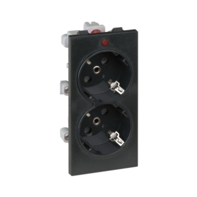 Simon Connect Gniazdo podwójne CIMA schuko 2x230V 16A szary grafit S1/14 KONTAKT (S1/14)