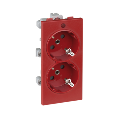 Simon Connect Gniazdo podwójne CIMA schuko 2x230V 16A czerwony S1/6 KONTAKT (S1/6)