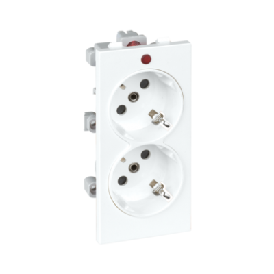 Simon Connect Gniazdo podwójne CIMA schuko 2x230V 16A czysta biel S1/9 KONTAKT (S1/9)