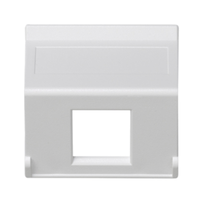 Simon Connect Płytka K45 1x RJ bez osłon skośna do adapterów MD czysta biel K080/9 KONTAKT (K080/9)