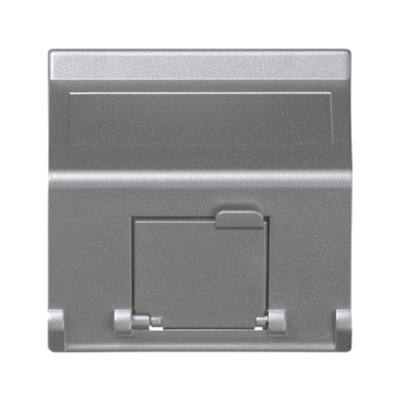 Simon Connect Płytka K45 1x RJ z osłoną skośna do adapterów MD aluminium K80/8 KONTAKT (K80/8)