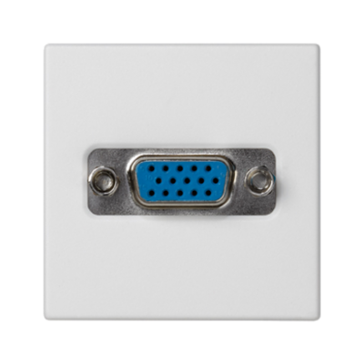 Simon Connect Płytka K45 złącza VGA (D-Sub 15) 45x45mm + wkład zaciski śrubowe czysta biel K100B/9 KONTAKT (K100B/9)