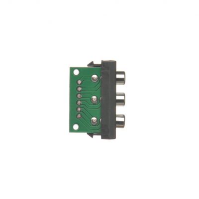 Simon Connect Płytka K45/2 złącz 3x RCA (CINCH) 225x45mm + wkłady zaciski śrubowe szary grafit K105B/14 KONTAKT (K105B/14)