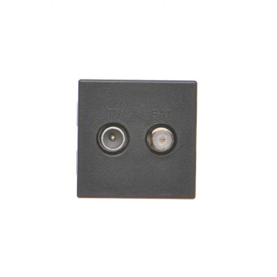 Simon Connect Gniazdo K45 TV-SAT 5-2400 MHz 2dB szary grafit K130A/14 KONTAKT (K130A/14)