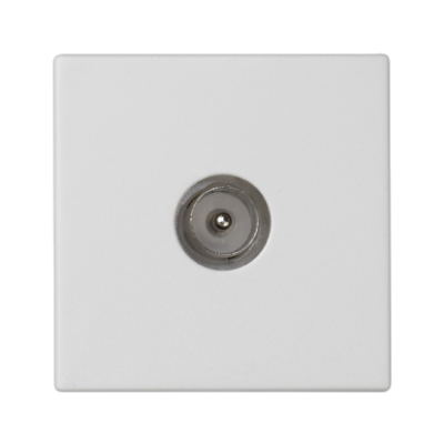 Simon Connect Płytka K45 gn. TV męskie 45x45mm + wkład czysta biel K120A/9 KONTAKT (K120A/9)