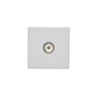 Simon Connect Płytka K45 gn. TV męskie 45x45mm + wkład czysta biel K120A/9 KONTAKT (K120A/9)