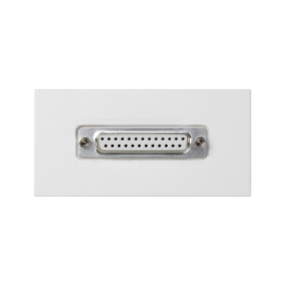 Simon Connect Płytka 90x45mm (2xK45) złącza LPT (D-Sub 25) + wkład czysta biel K104A/9 KONTAKT (K104A/9)