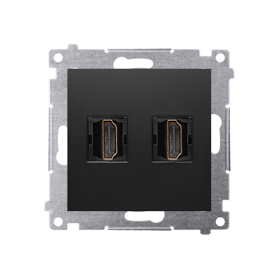 Simon 54 Gniazdo HDMI podwójne czarny DGHDMI2.01/49 KONTAKT (DGHDMI2.01/49)