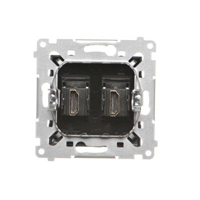 Simon 54 Gniazdo HDMI podwójne czarny DGHDMI2.01/49 KONTAKT (DGHDMI2.01/49)