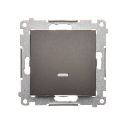 Łącznik pojedynczy jednobiegunowy z sygnalizacją załączenia LED szybkozłącza brąz mat (me DW1ZL.01/46 KONTAKT (DW1ZL.01/46)