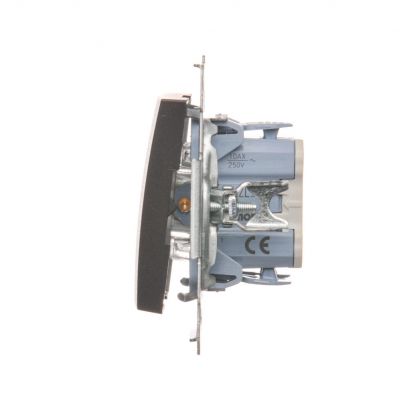 Łącznik pojedynczy jednobiegunowy z sygnalizacją załączenia LED szybkozłącza brąz mat (me DW1ZL.01/46 KONTAKT (DW1ZL.01/46)