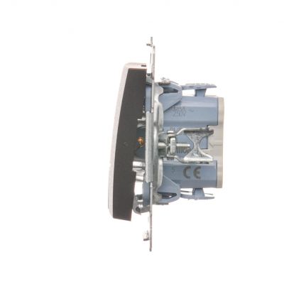 Simon 54 Łącznik świecznikowy z podświetleniem LED i do wersji IP44 10A 250V szybkozłączka brąz mat *Posiada wkładkę DU1W DW5BL.01/46 KONTAKT (DW5BL.01/46)