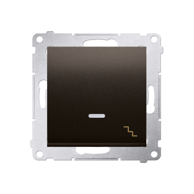 Simon 54 Łącznik schodowy z podświetleniem LED 10A 250V szybkozłączka brąz mat DW6L.01/46 KONTAKT (DW6L.01/46)