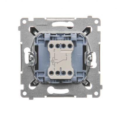 Simon 54 Łącznik schodowy z podświetleniem LED 10A 250V szybkozłączka brąz mat DW6L.01/46 KONTAKT (DW6L.01/46)