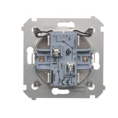 Simon 54 Łącznik schodowy podwójny z podświetleniem 10A 250V zaciski śrubowe brąz mat DW6/2L.01/46 KONTAKT (DW6/2L.01/46)