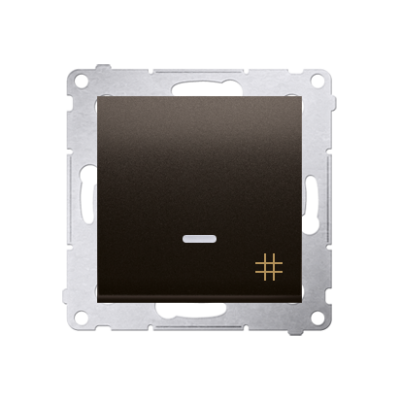 Simon 54 Łącznik krzyżowy z podświetleniem LED 10A 250V szybkozłączka brąz mat DW7L.01/46 KONTAKT (DW7L.01/46)