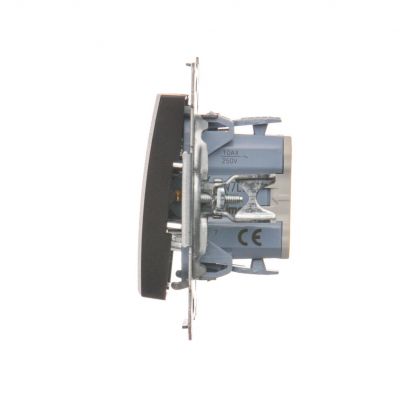 Simon 54 Łącznik krzyżowy z podświetleniem LED 10A 250V szybkozłączka brąz mat DW7L.01/46 KONTAKT (DW7L.01/46)