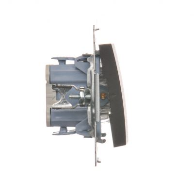 Simon 54 Łącznik dwubiegunowy z podświetleniem LED 10A 250V szybkozłączka brąz mat DW2L.01/46 KONTAKT (DW2L.01/46)