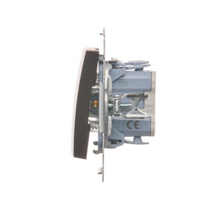 Simon 54 Przycisk „światło” z podświetleniem LED 10A 250V szybkozłączka brąz mat DS1L.01/46 KONTAKT (DS1L.01/46)