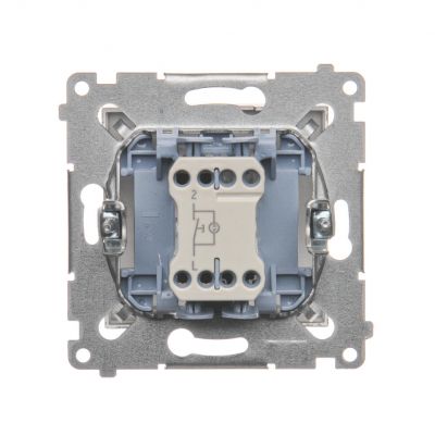 Simon 54 Przycisk pojedynczy zwierny z podświetleniem LED bez piktogramu 10A 250V szybkozłączka brąz mat DP1L.01/46 KONTAKT (DP1L.01/46)