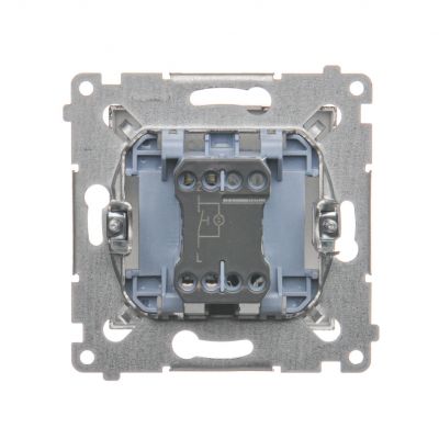 Simon 54 Przycisk pojedynczy zwierny z podświetleniem LED bez piktogramu 16A 250V zaciski śrubowe brąz mat DP1AL.01/46 KONTAKT (DP1AL.01/46)
