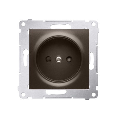 Simon 54 Gniazdo wtyczkowe bez uziemienia z przesłonami 16A 250V zaciski śrubowe brąz mat DG1Z.01/46 KONTAKT (DG1Z.01/46)