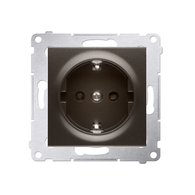 Simon 54 Gniazdo Schuko z przesłonami 16A 250V zaciski śrubowe brąz mat DGSz1Z.01/46 KONTAKT (DGSz1Z.01/46)