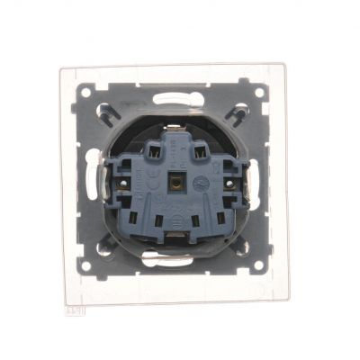 Simon 54 Gniazdo Schuko do wersji IP44 z przesłonami z uszczelką ramki 16A 250V zaciski śrubowe klapka transparentna antracyt DGSZ1BZ.01/48A KONTAKT (DGSZ1BZ.01/48A)