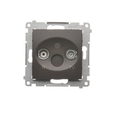 Simon 54 Gniazdo antenowe R-TV końcowe separowane tłum.1dB brąz mat DAK.01/46 KONTAKT (DAK.01/46)