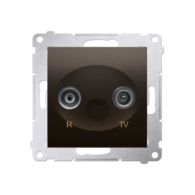 Simon 54 Gniazdo antenowe R-TV zakończeniowe do gniazd przelotowych brąz mat DAZ.01/46 KONTAKT (DAZ.01/46)