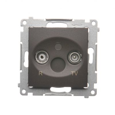 Simon 54 Gniazdo antenowe R-TV zakończeniowe do gniazd przelotowych brąz mat DAZ.01/46 KONTAKT (DAZ.01/46)