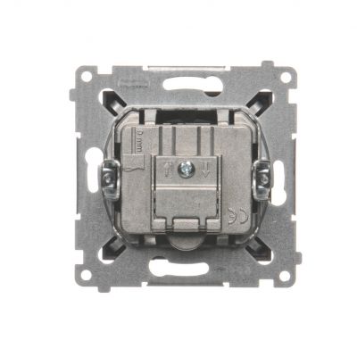 Simon 54 Gniazdo antenowe R-TV-SAT przelotowe brąz mat DASP.01/46 KONTAKT (DASP.01/46)