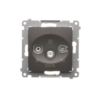 Simon 54 Gniazdo R-TV-DATA brąz mat DAD.01/46 KONTAKT (DAD.01/46)