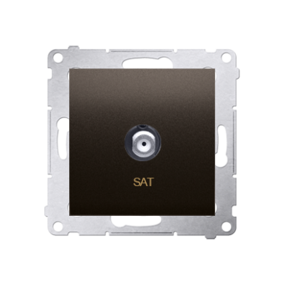 Simon 54 Gniazdo antenowe SAT pojedyncze . Do instalacji indywidualnych brąz mat DASF1.01/46 KONTAKT (DASF1.01/46)
