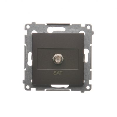 Simon 54 Gniazdo antenowe SAT pojedyncze . Do instalacji indywidualnych brąz mat DASF1.01/46 KONTAKT (DASF1.01/46)