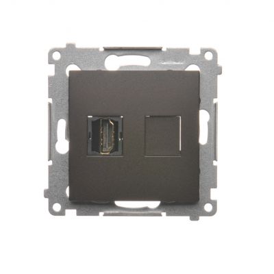 Simon 54 Gniazdo HDMI brąz mat DGHDMI.01/46 KONTAKT (DGHDMI.01/46)