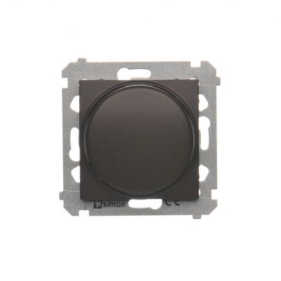 Simon 54 Ściemniacz naciskowo-obrotowy 20–500 W brąz mat DS9T.01/46 KONTAKT (DS9T.01/46)