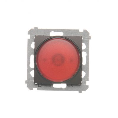 Simon 54 Sygnalizator świetlny LED – światło czerwone 230V brąz mat DSS2.01/46 KONTAKT (DSS2.01/46)