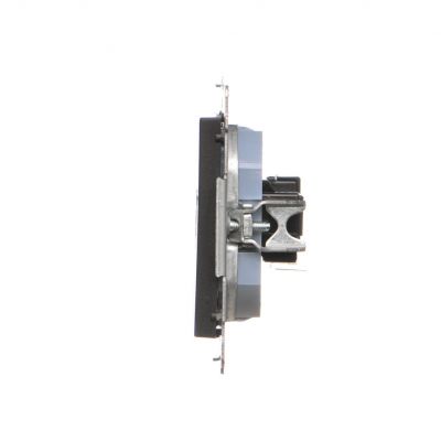 Simon 55 Gniazdo komputerowe RJ45 kategoria 5e + telefoniczne RJ12 Czarny mat T5F.01/149 KONTAKT (T5F.01/149)