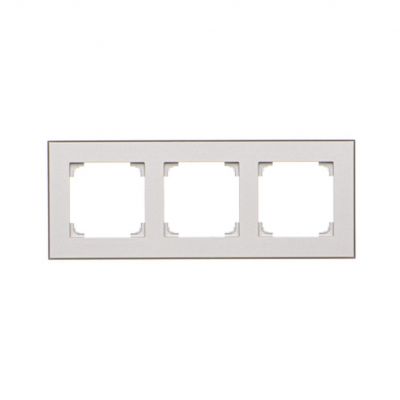 Simon 55 Ramka potrójna 3-krotna DUO Aluminium podstawa czarna TRD3.149/143 KONTAKT (TRD3.149/143)
