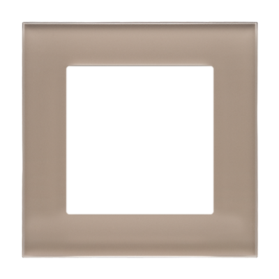 Simon 55 Ramka pojedyncza 1-krotna Nature Szkło mrożone beżowe TRN1/172 KONTAKT (TRN1/172)