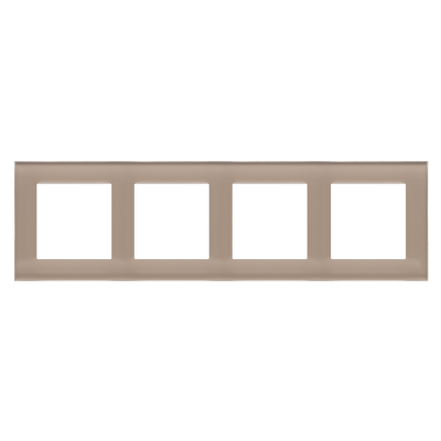 Simon 55 Ramka poczwórna 4-krotna Nature Szkło mrożone beżowe TRN4/172 KONTAKT (TRN4/172)
