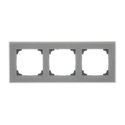 Simon 55 Ramka potrójna 3-krotna Nature Szkło mrożone szare TRN3/176 KONTAKT (TRN3/176)