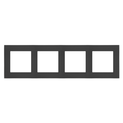 Simon 55 Ramka poczwórna 4-krotna Nature Szkło mrożone czarne TRN4/179 KONTAKT (TRN4/179)
